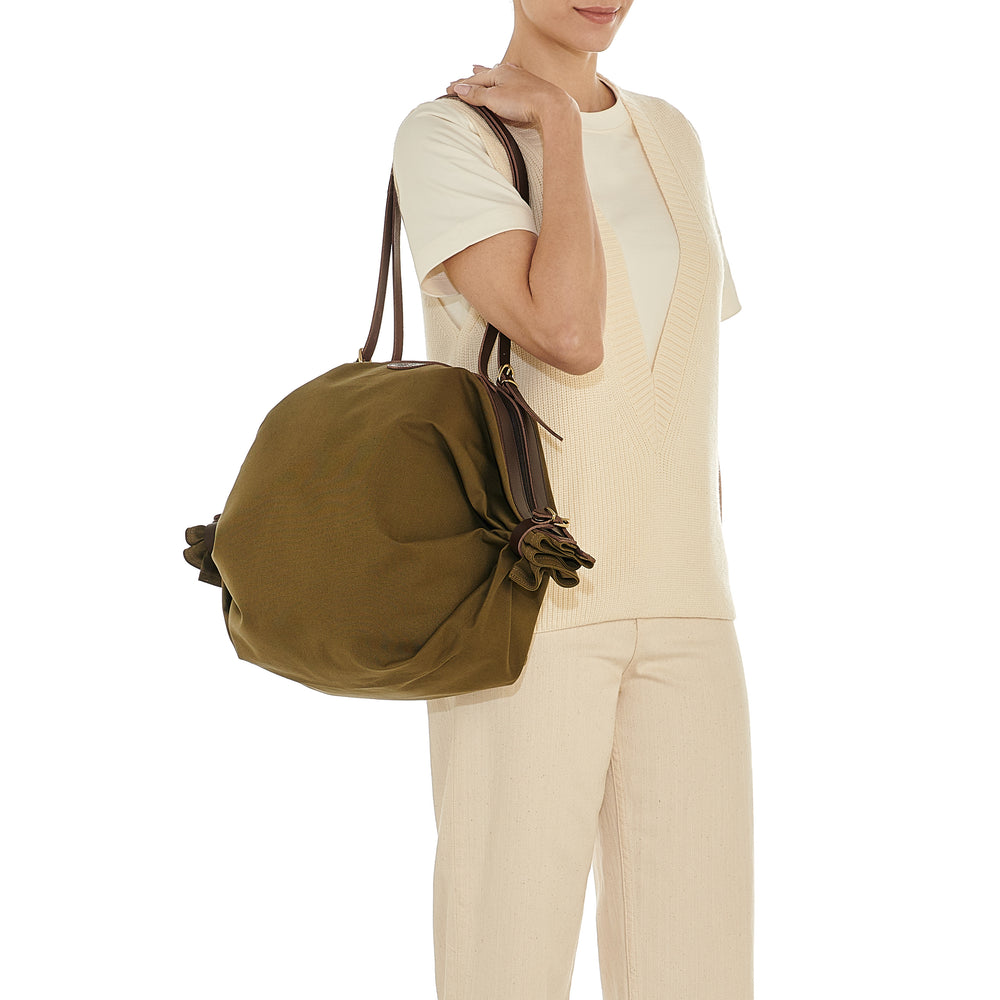 Caramella  | Women's shoulder bag in fabric color green