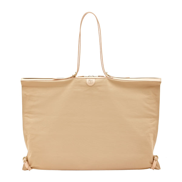 Caramella  | Sac epaule pour femme en tissu couleur naturel