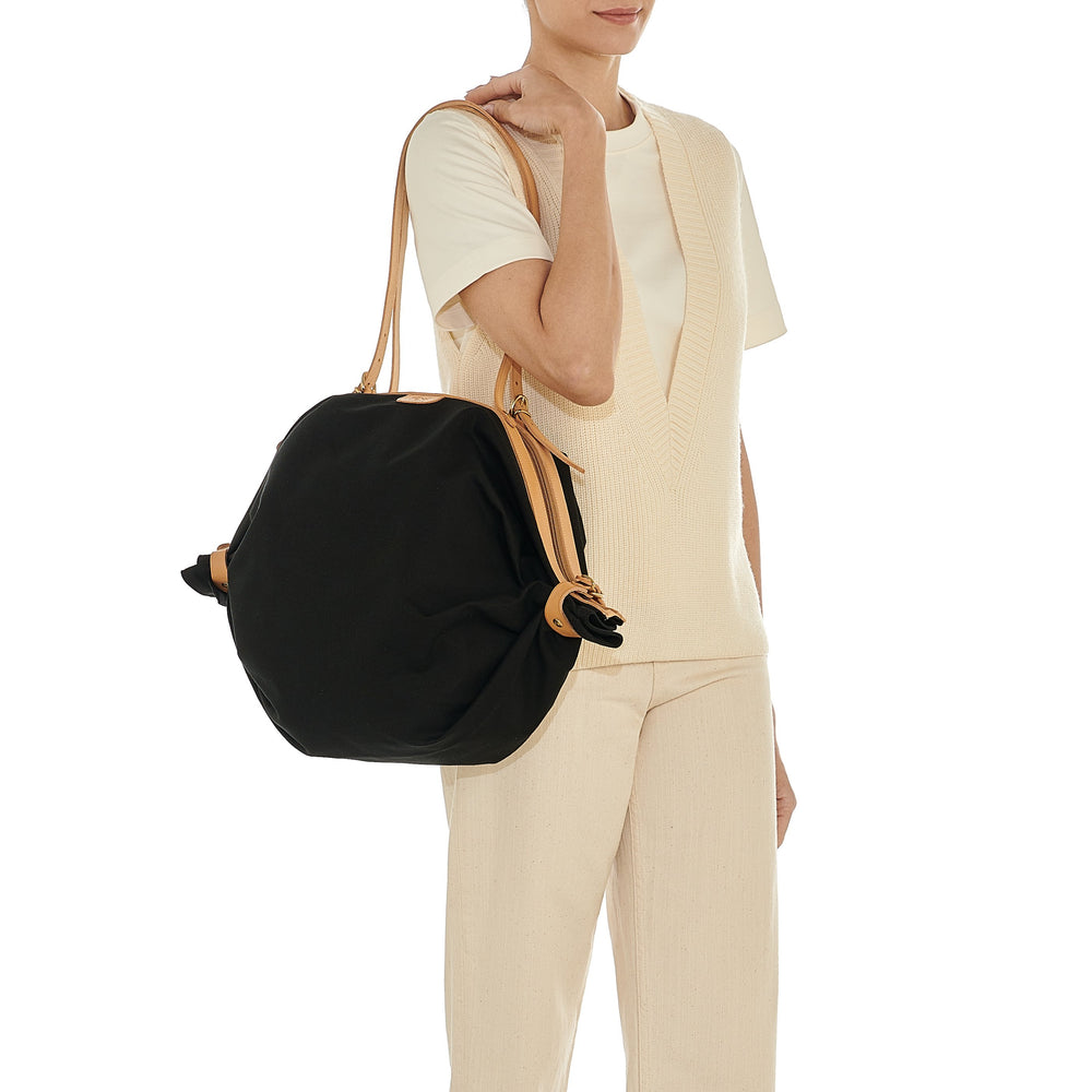 Caramella  | Borsa a spalla da donna in tessuto colore nero