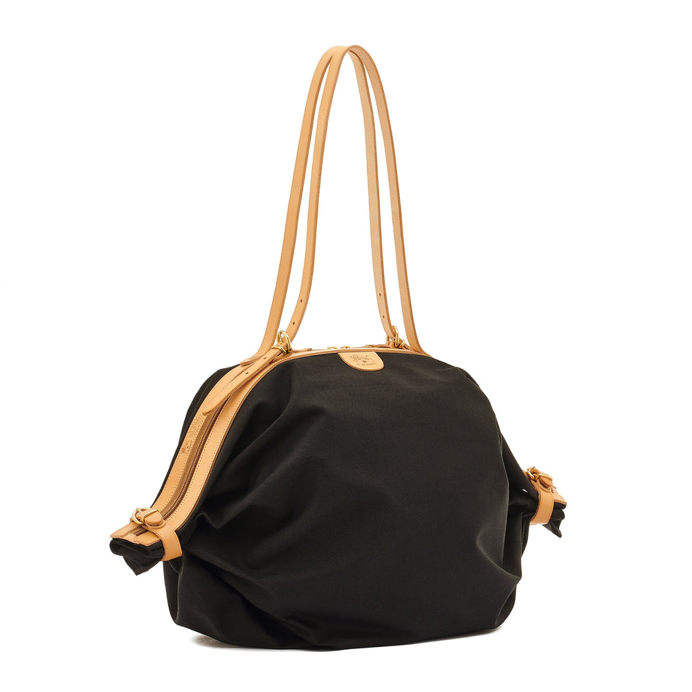 Caramella  | Borsa a spalla da donna in tessuto colore nero