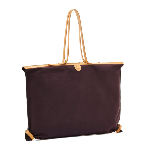 Caramella  | Women's shoulder bag in fabric color blue/natural