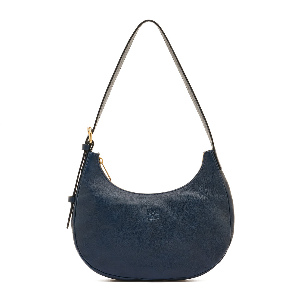 Belcanto | Women's shoulder bag in leather color blue