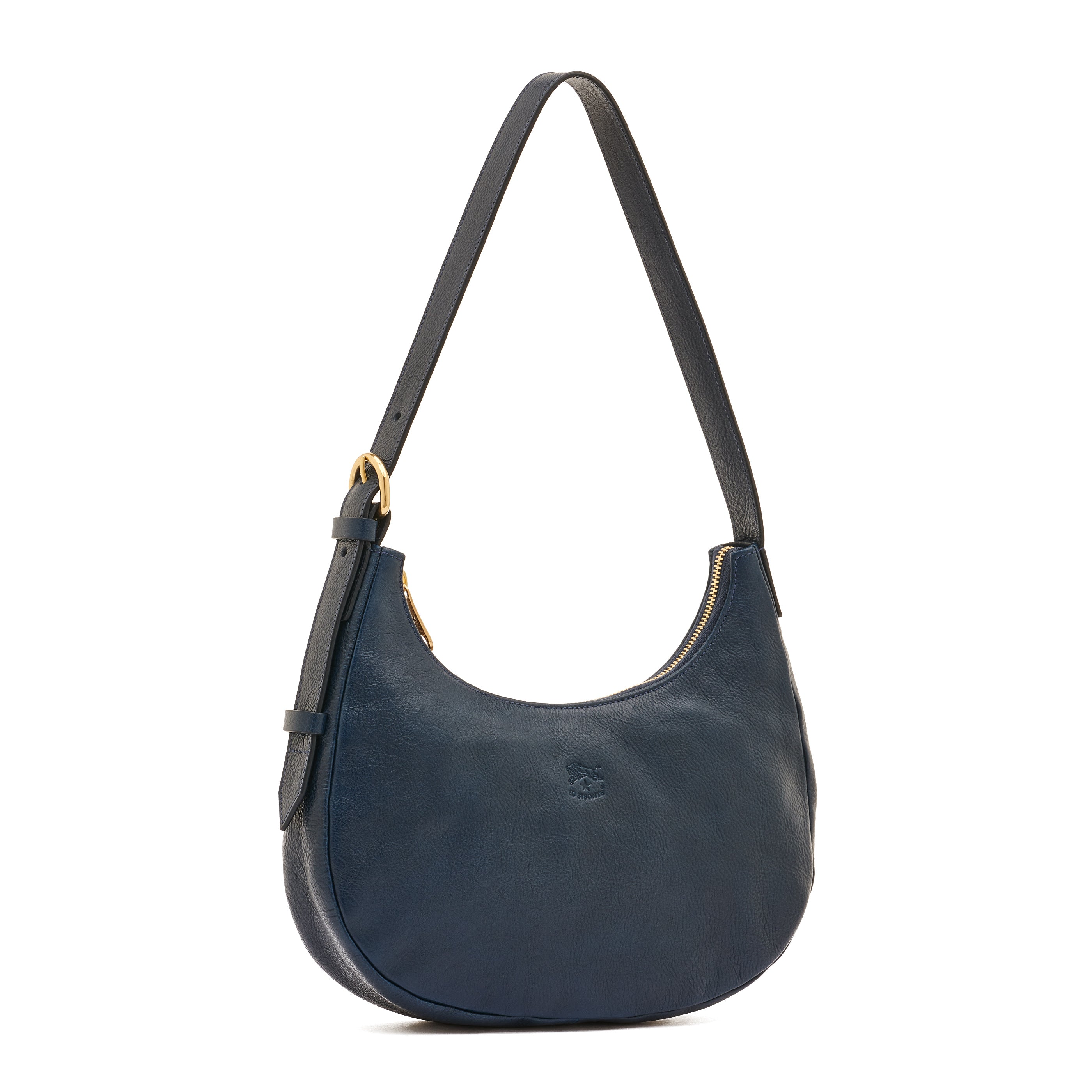 Belcanto | Women's shoulder bag in leather color blue