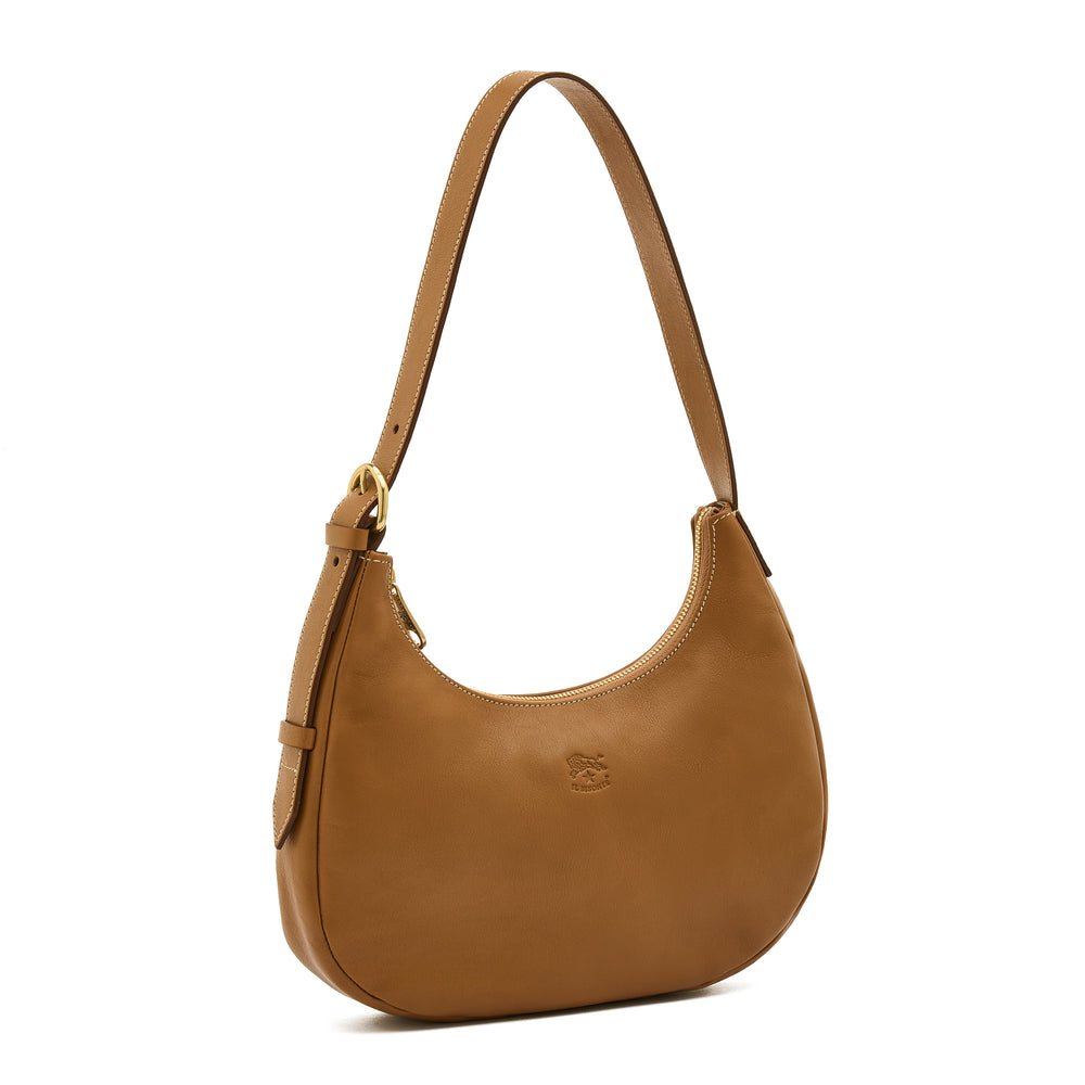 Belcanto | Sac epaule pour femme en cuir couleur gianduia