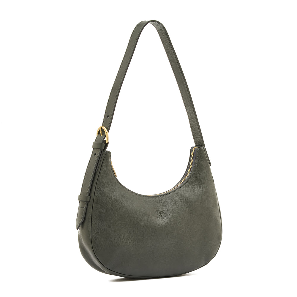 Belcanto | Sac epaule pour femme en cuir couleur grafite