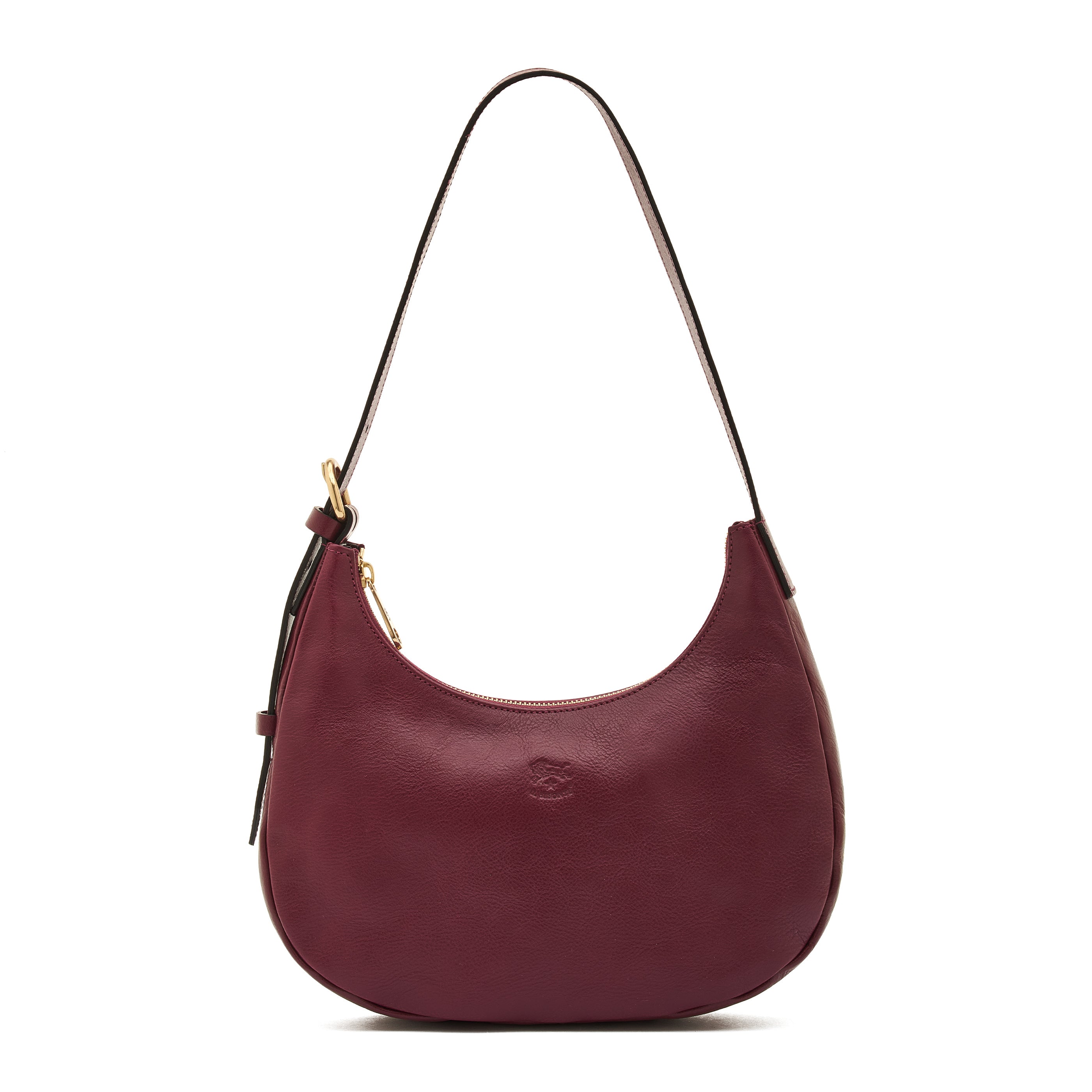 Belcanto | Women's shoulder bag in leather color black cherry