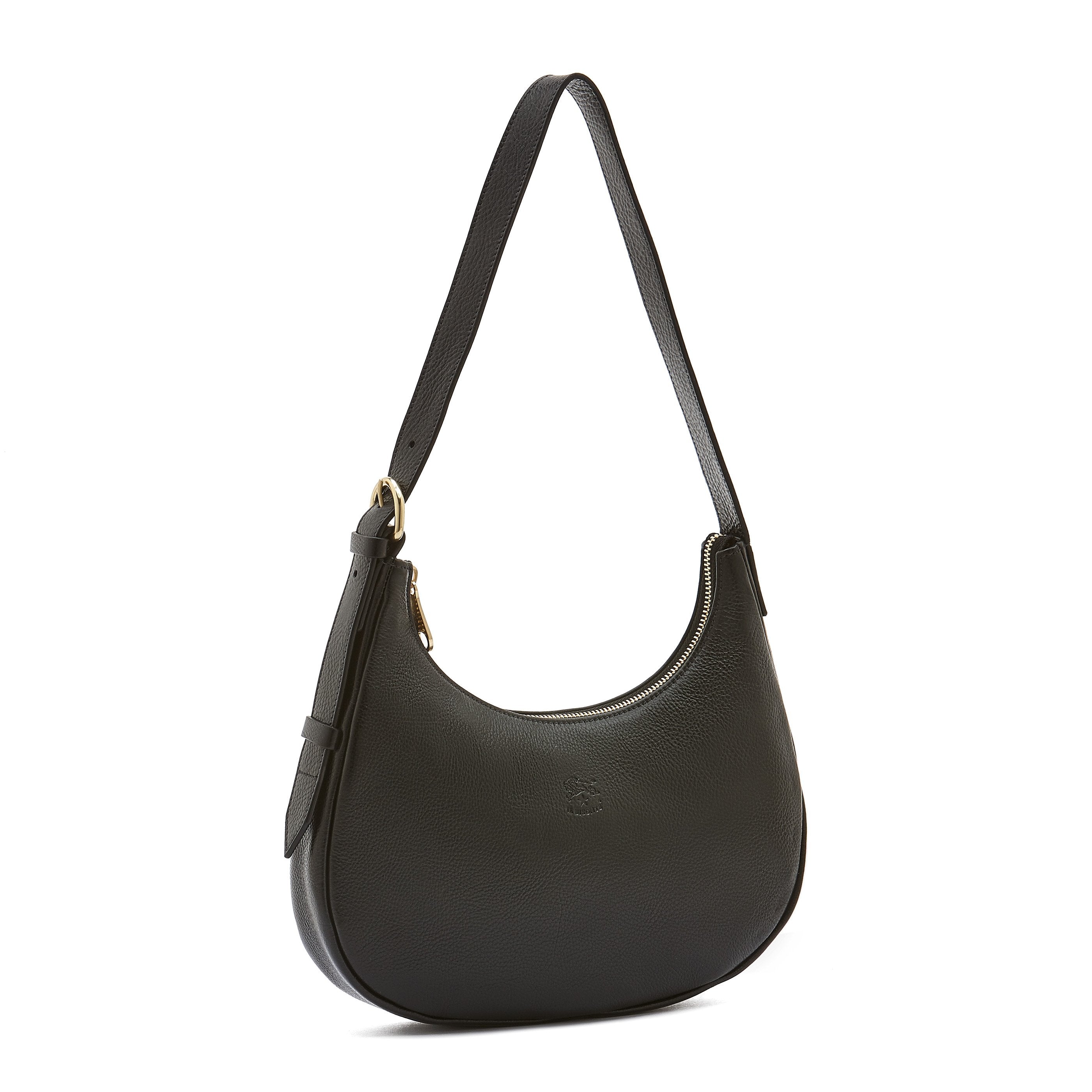 Belcanto | Women's shoulder bag in leather color black