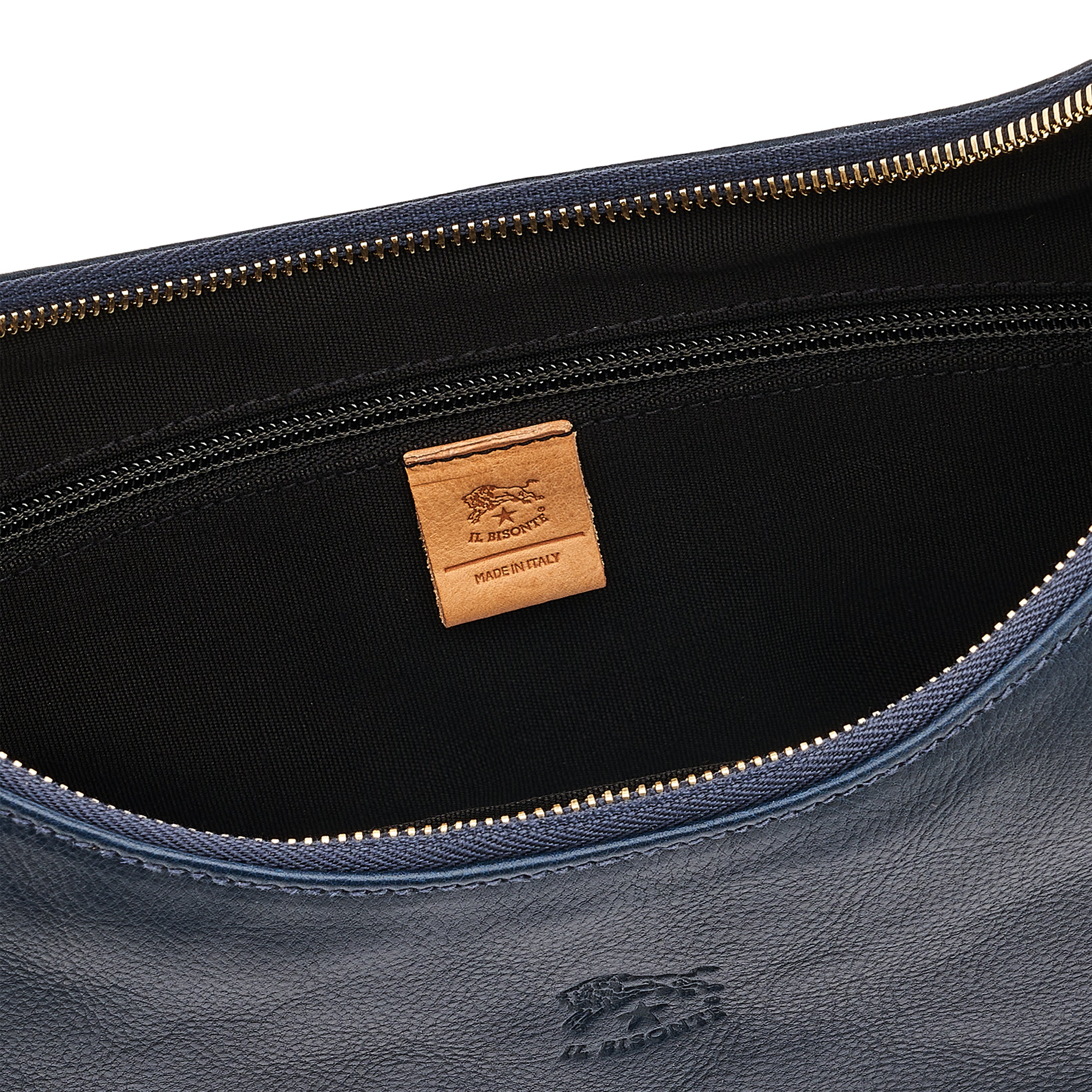 Belcanto | Women's shoulder bag in leather color blue