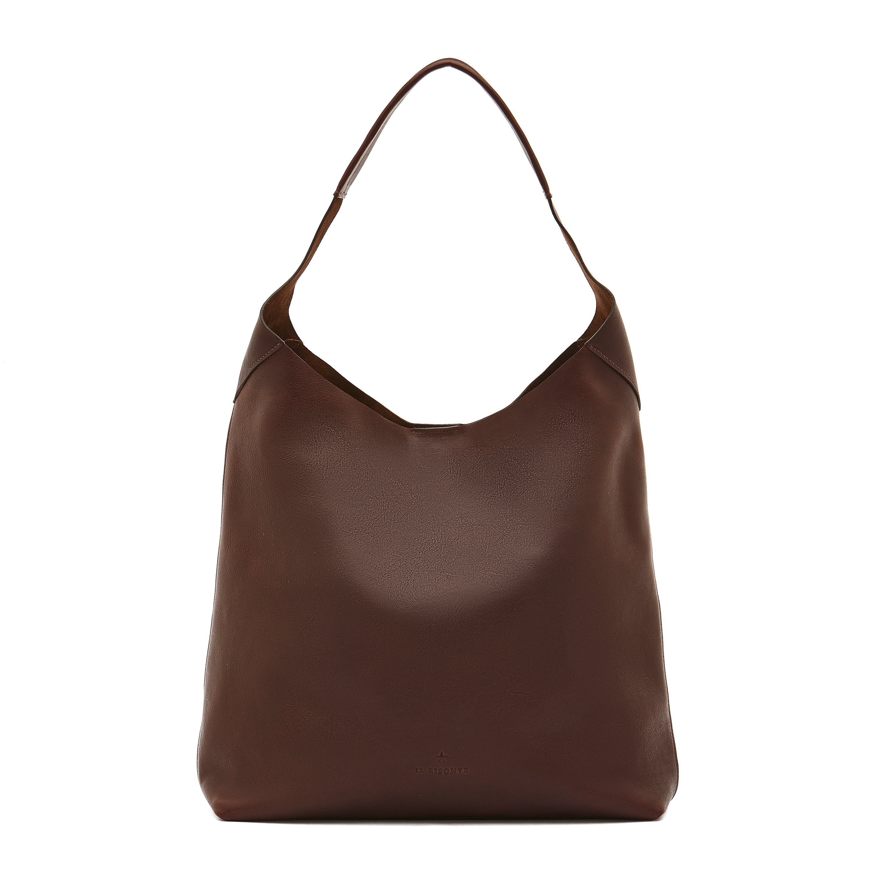 Le laudi | Sac epaule pour femme en cuir vintage couleur cafè