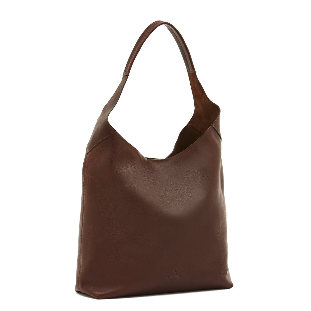 Le laudi | Sac epaule pour femme en cuir vintage couleur cafè
