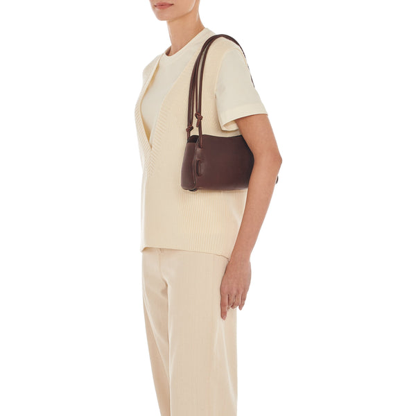 Snodo | Women's shoulder bag in vintage leather color coffee