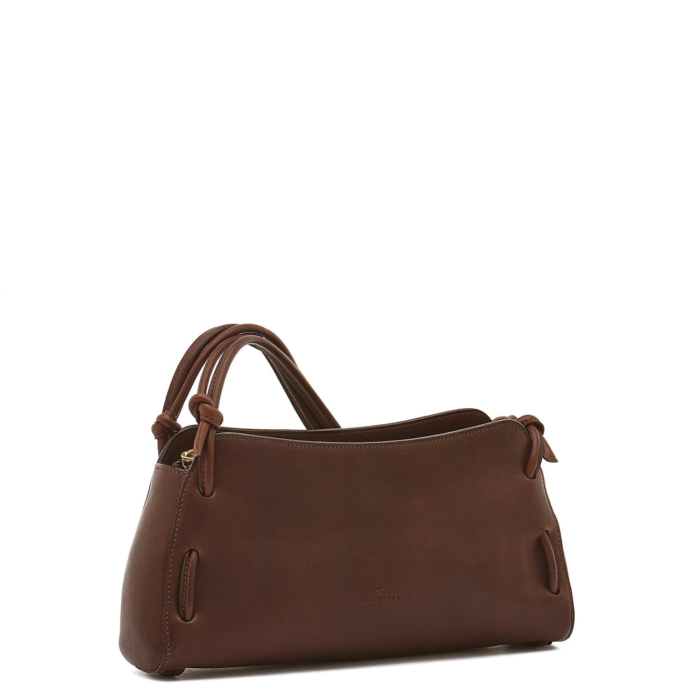 Snodo | Women's shoulder bag in vintage leather color coffee