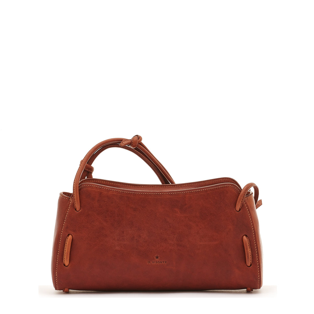 Snodo | Sac epaule pour femme en cuir vintage couleur sépia