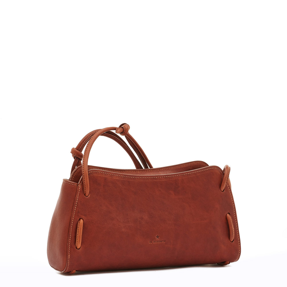 Snodo | Sac epaule pour femme en cuir vintage couleur sépia