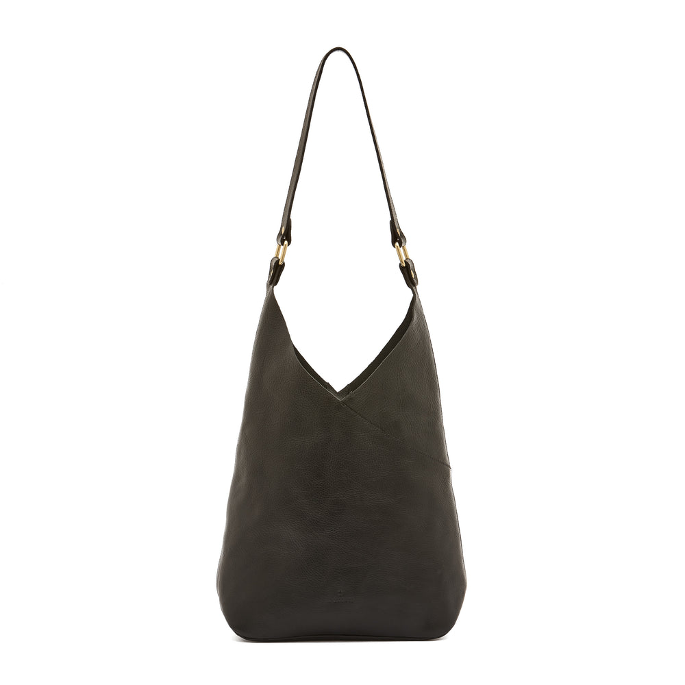 Malibu | Women's shoulder bag in leather color black