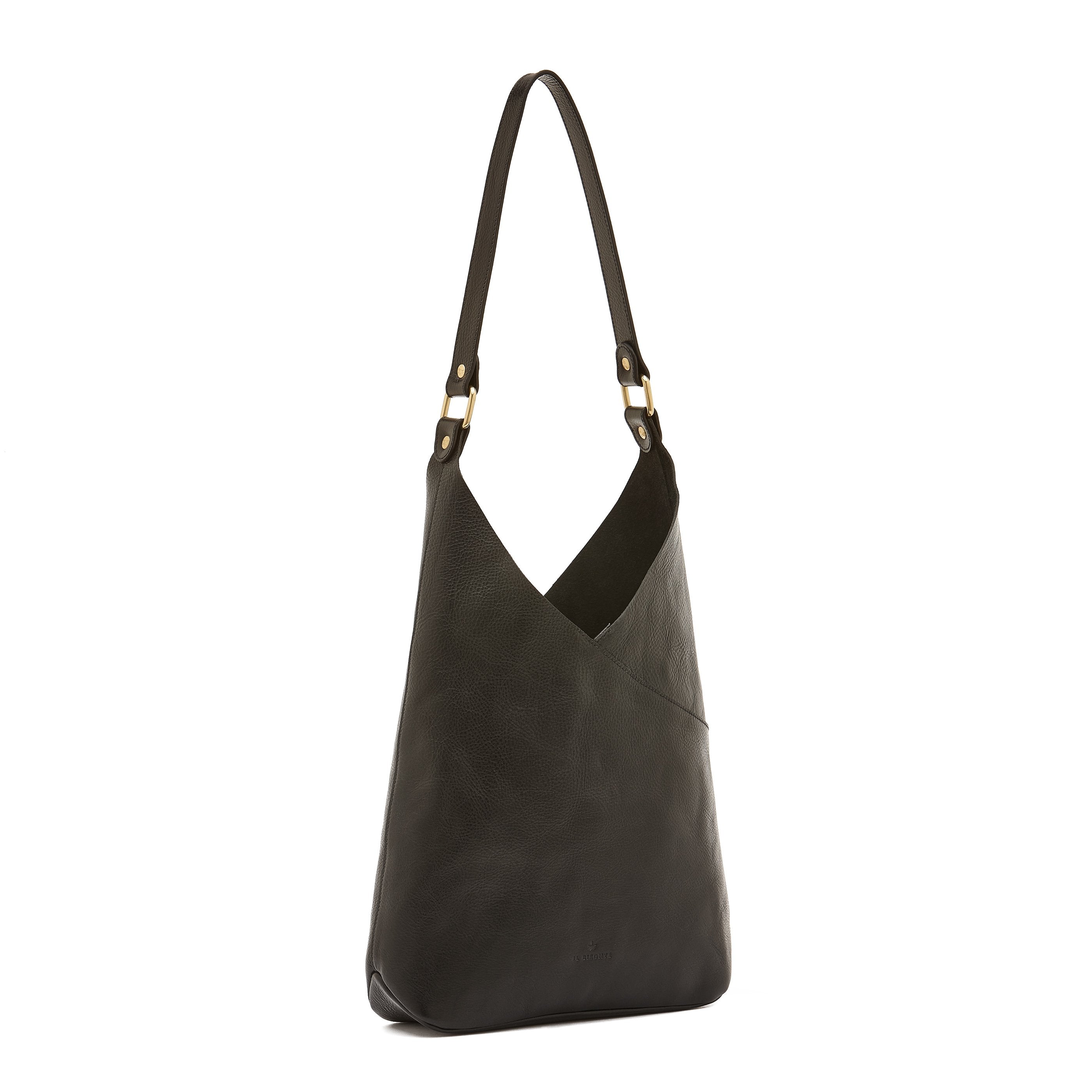 Malibu | Sac epaule pour femme en cuir couleur noir
