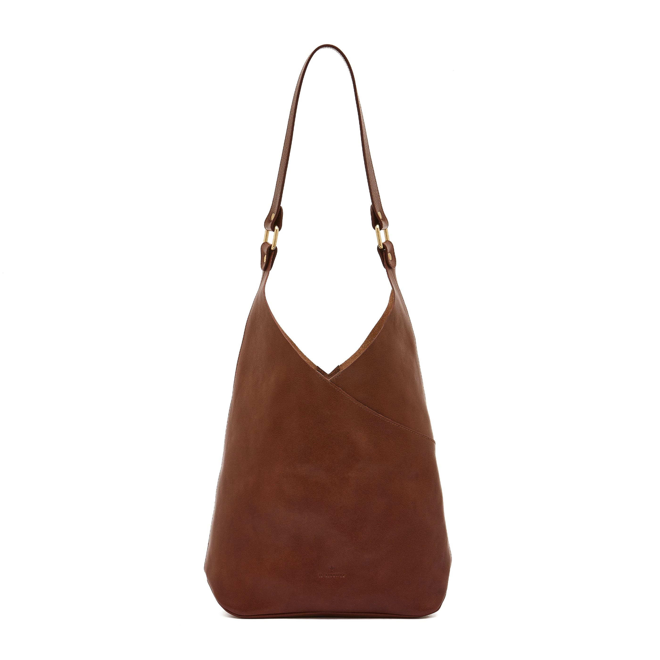 Malibu | Women's shoulder bag in leather color arabica