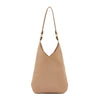 Malibu | Women's shoulder bag in leather color caffelatte