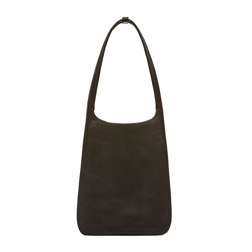 Sguardo | Sac epaule pour femme en cuir vintage couleur noir