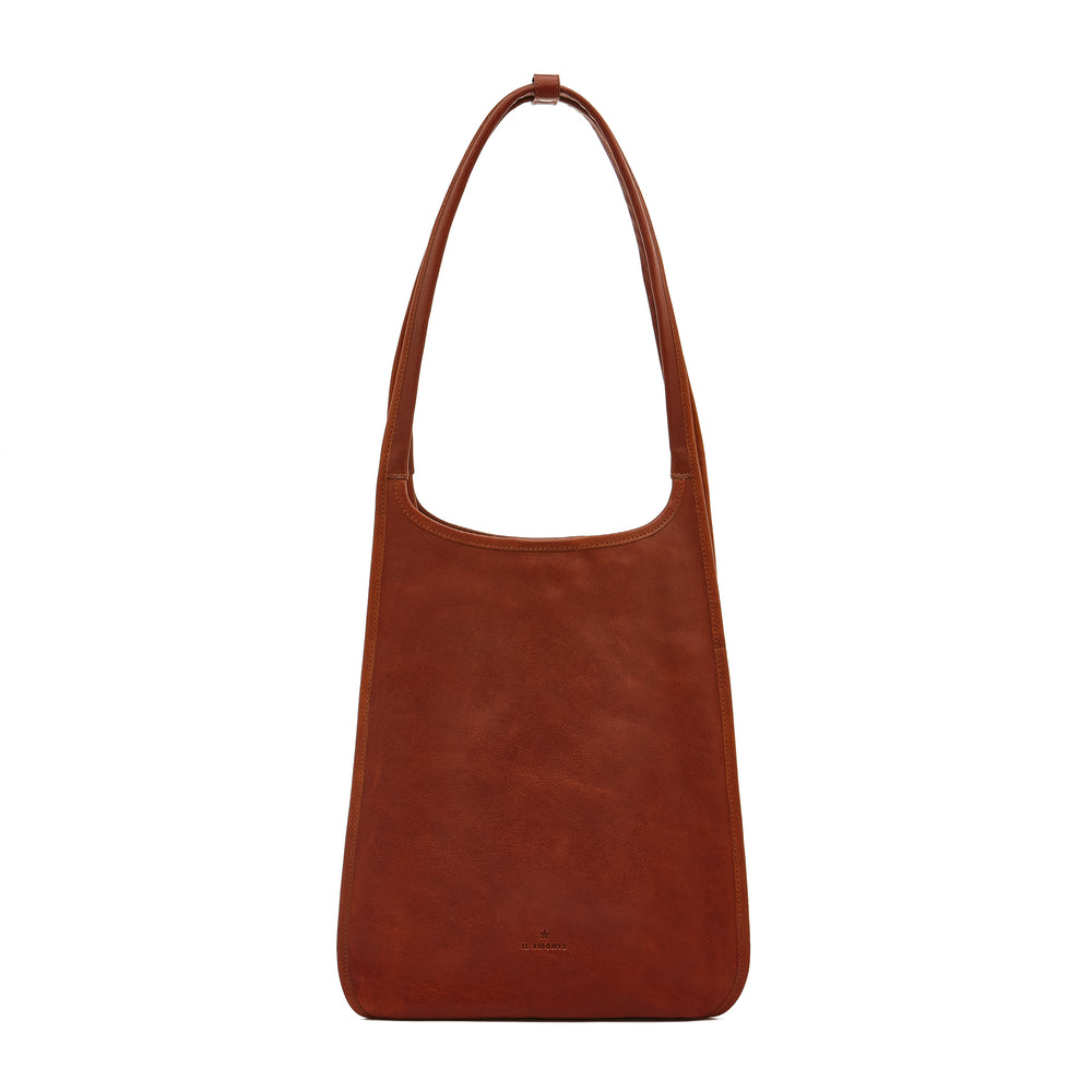 Sguardo | Women's shoulder bag in vintage leather color sepia