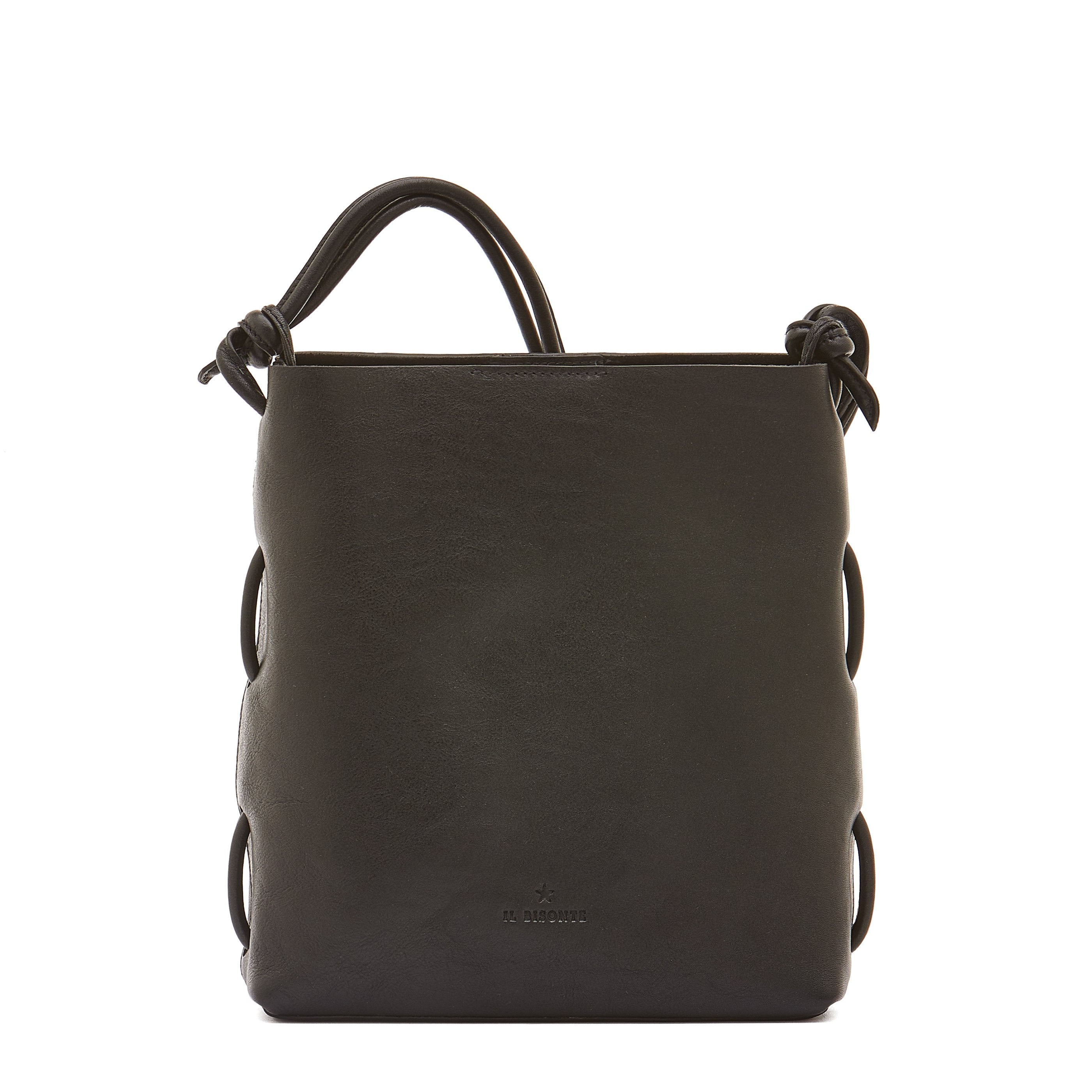 Snodo | Sac epaule pour femme en cuir vintage couleur noir