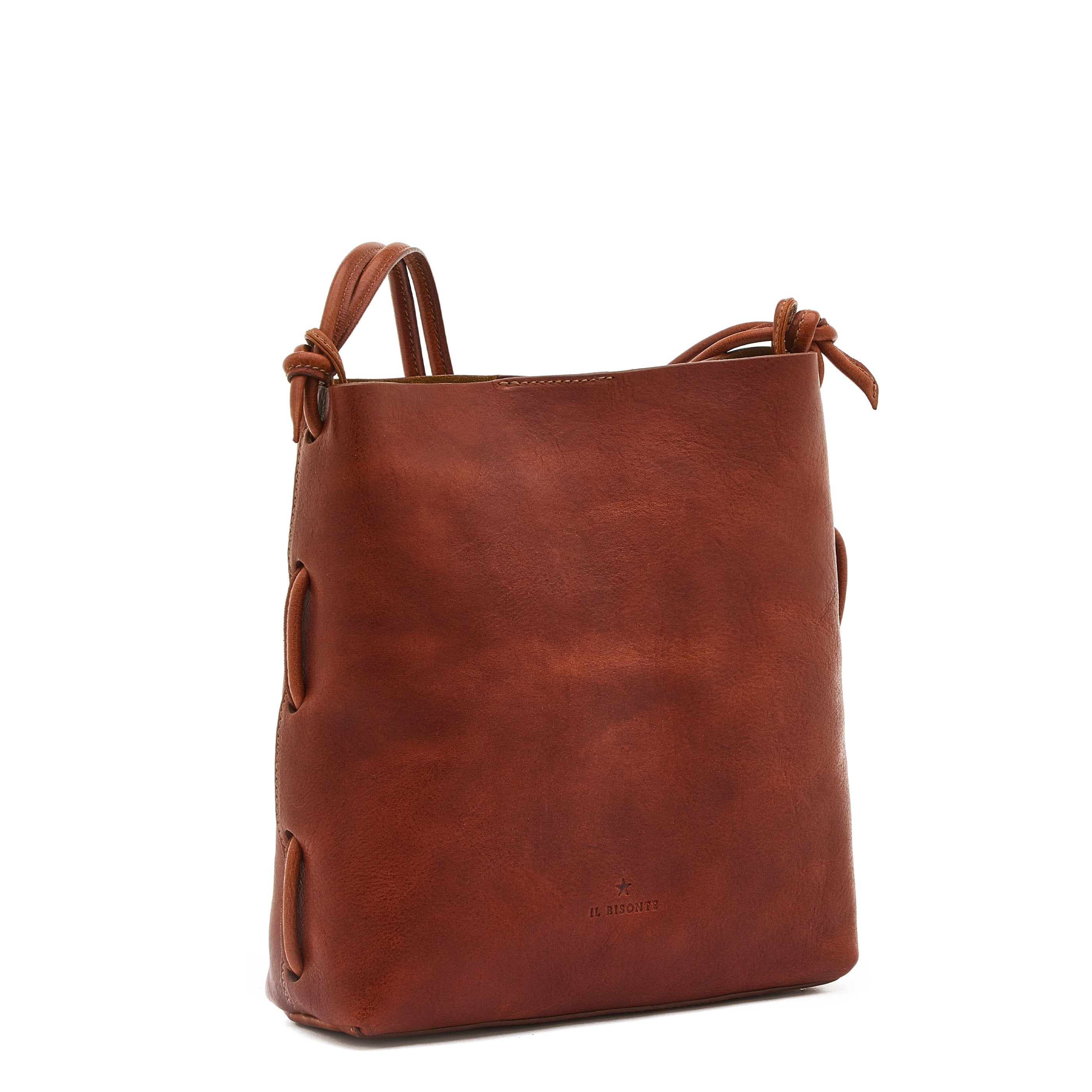 Snodo | Women's shoulder bag in vintage leather color sepia