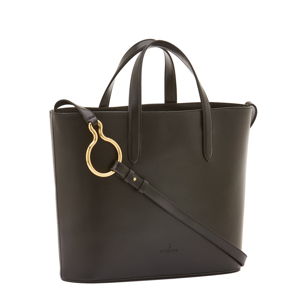 Consuelo | Women's shoulder bag in leather color black