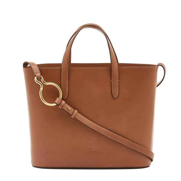 Consuelo | Women's shoulder bag in leather color chocolate