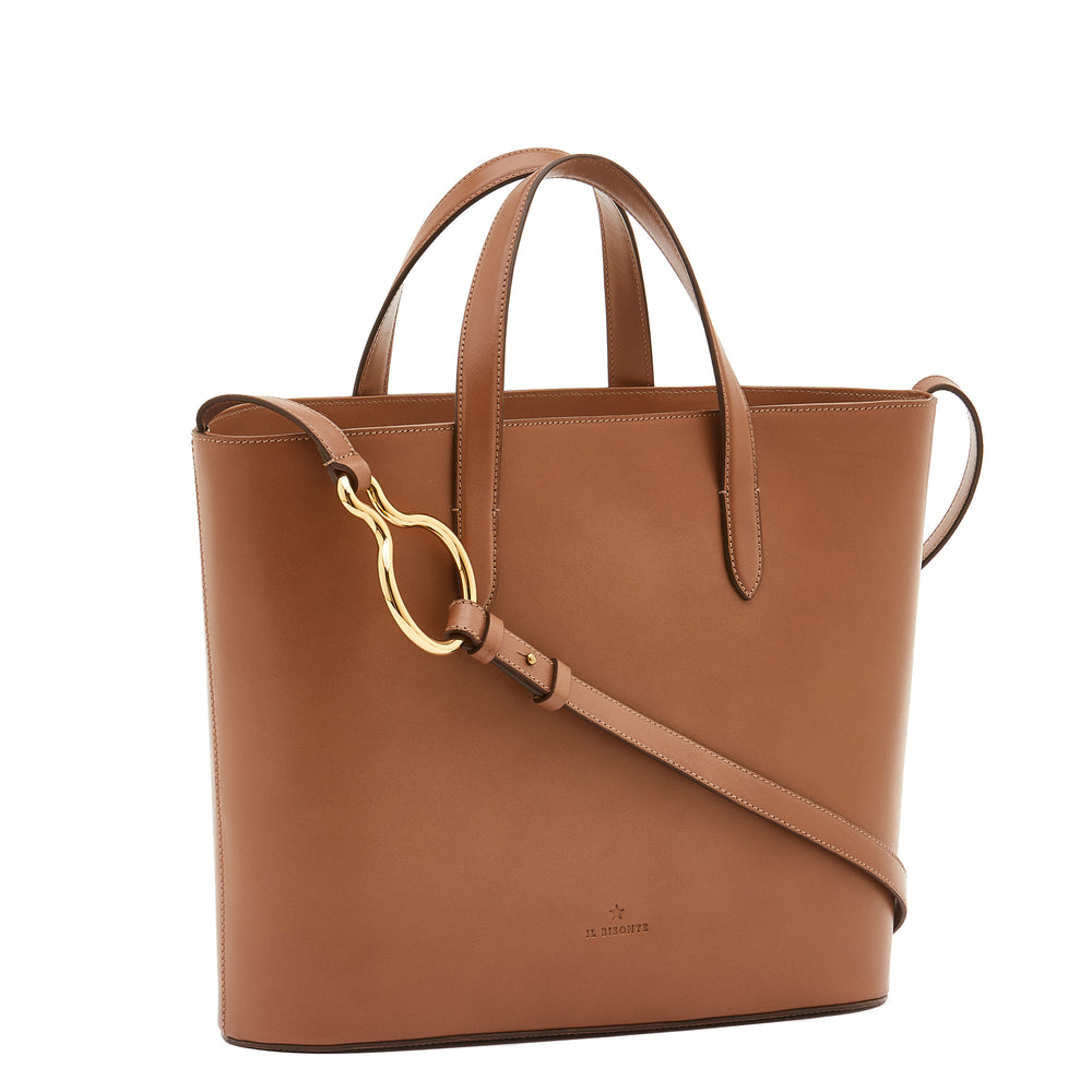 Consuelo | Women's shoulder bag in leather color chocolate