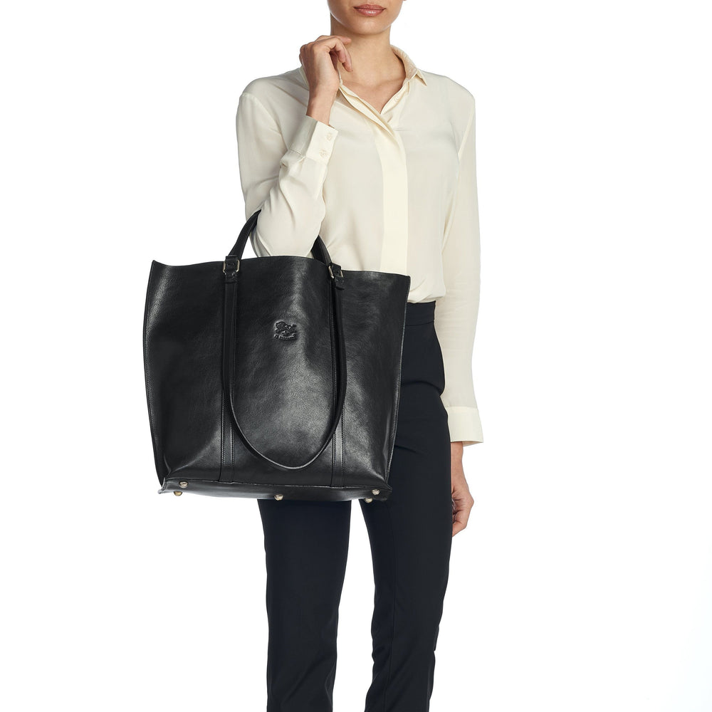 Sac a main pour femme en cuir couleur noir