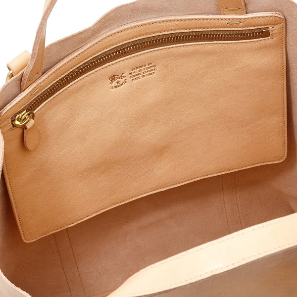 Women's handbag in leather color natural