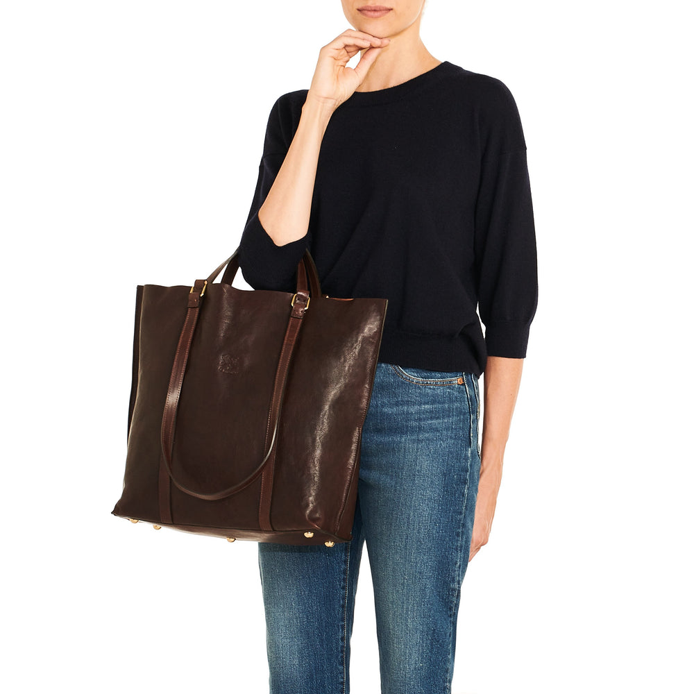 Sac a main pour femme en cuir vintage couleur cafè