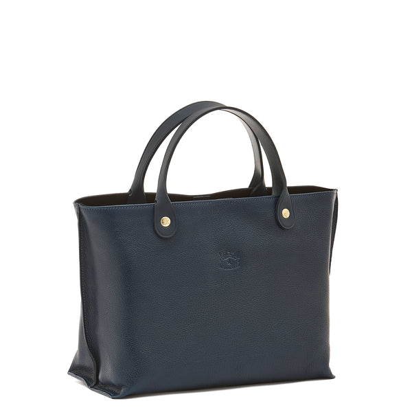 Federica | Women's handbag in leather color blue