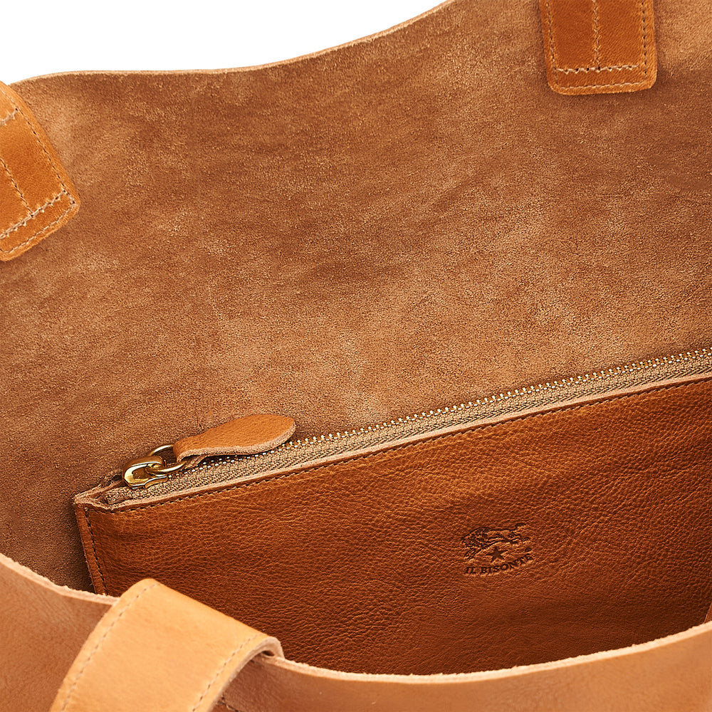 Talamone | Sac fourre-tout pour femme en cuir vintage couleur naturel