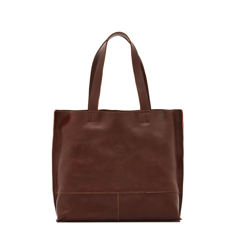 Talamone | Women's tote bag in leather color brown