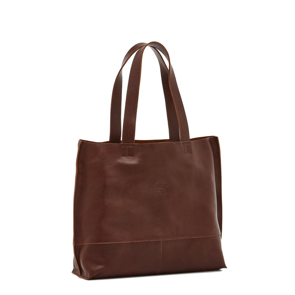 Talamone | Women's tote bag in leather color brown