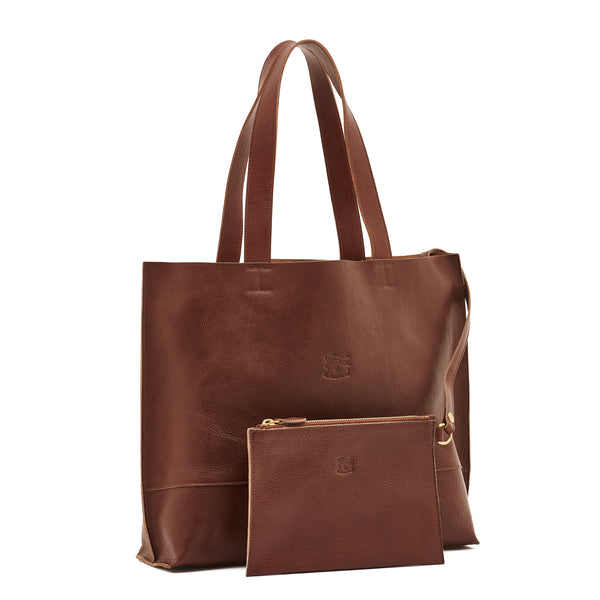 Talamone | Women's tote bag in leather color arabica