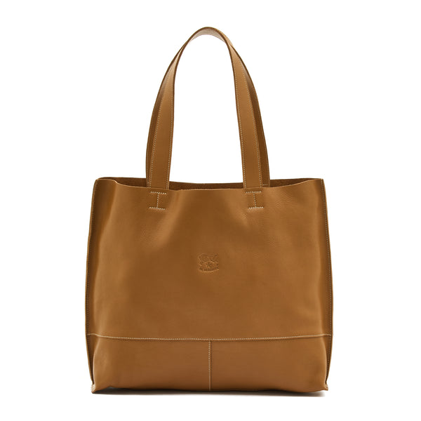 Talamone | Women's tote bag in vintage leather color gianduia