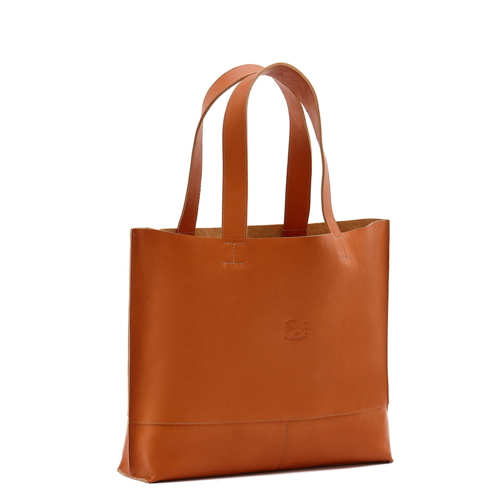 Talamone | Women's tote bag in leather color caramel