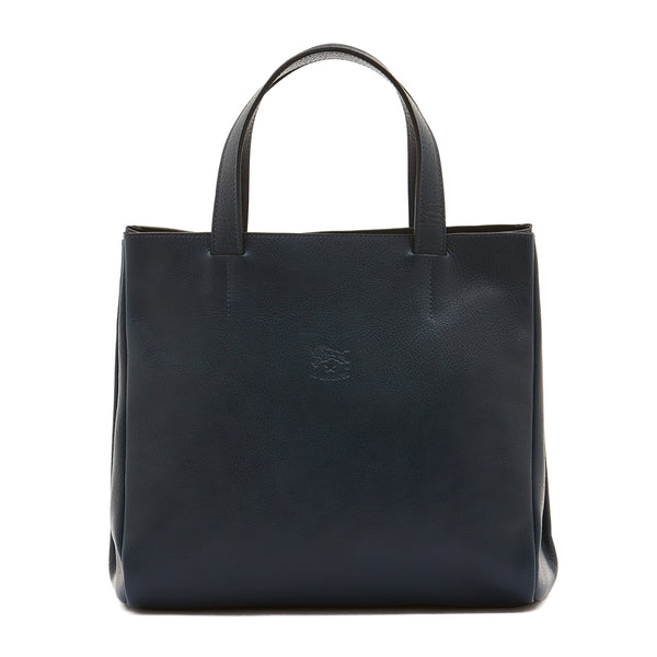 Opale | Women's tote bag in leather color blue