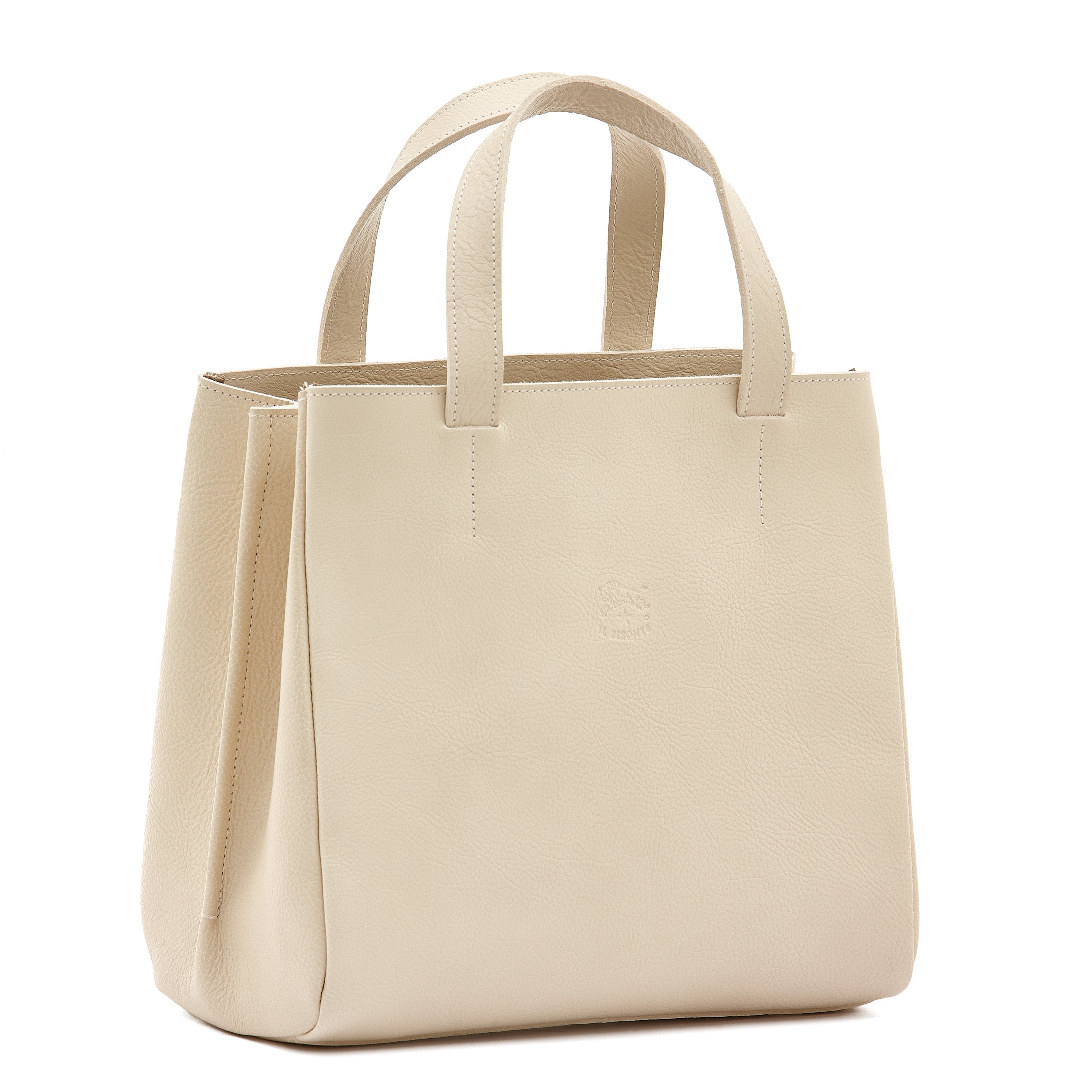 Opale | Women's tote bag in leather color ivory