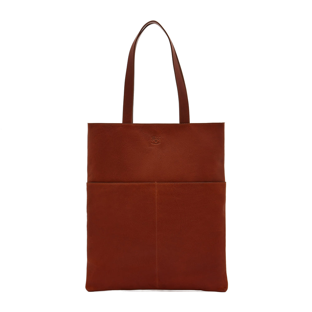 Oriuolo | Sac fourre-tout pour homme en cuir vintage couleur sépia