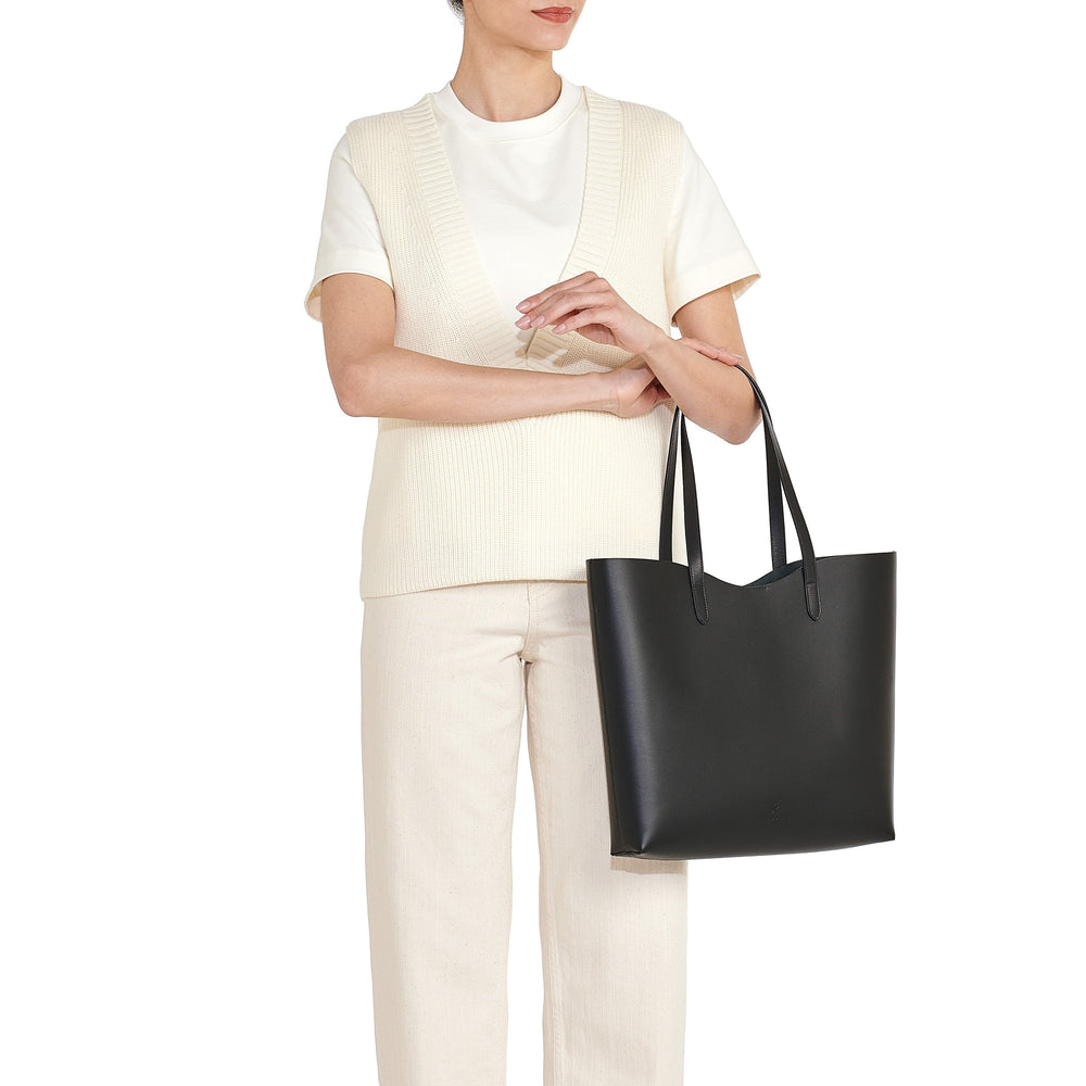 Roseto | Sac fourre-tout pour femme en cuir couleur noir