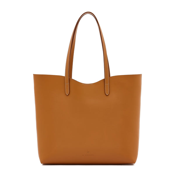 Roseto | Women's tote bag in leather color natural