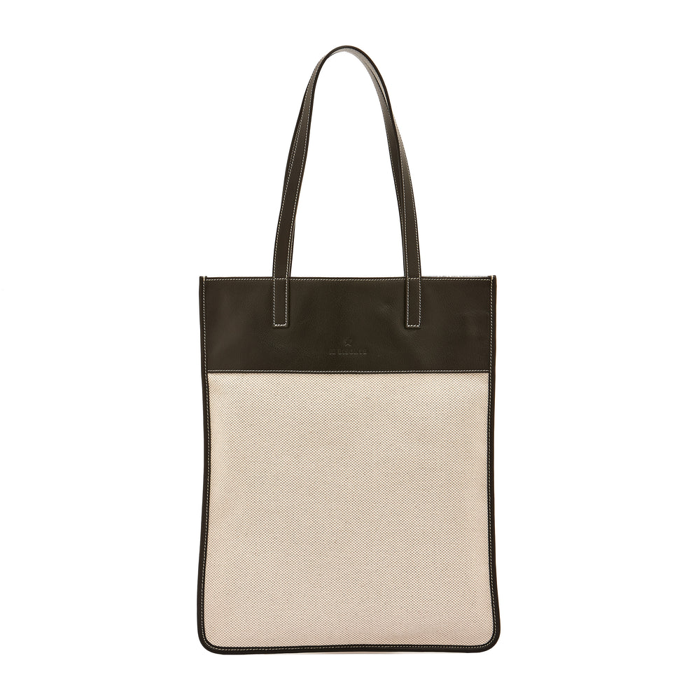 Marini | Women's tote bag in fabric color natural / black
