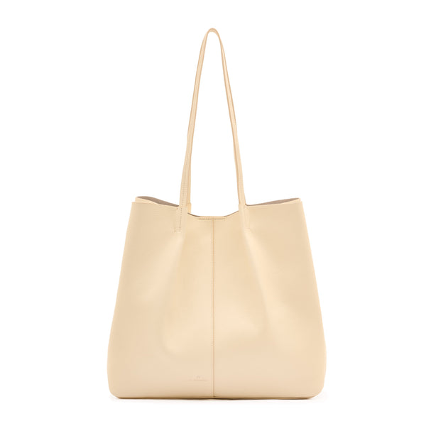 Nina | Women's tote bag in leather color milk
