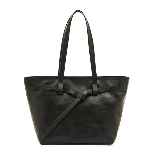 Elisa | Women's tote bag in leather color black