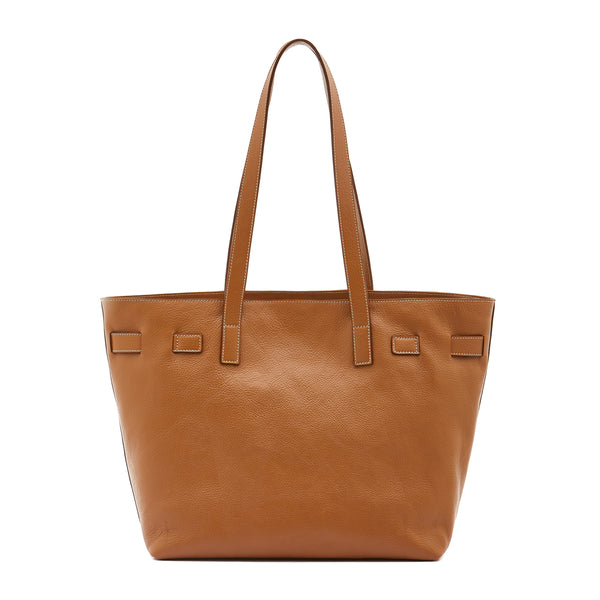 Elisa | Women's tote bag in leather color gianduia