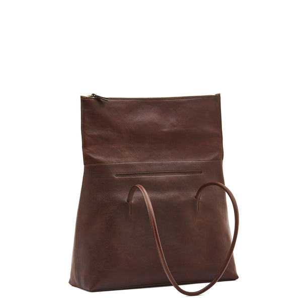 Anna | Women's tote bag in vintage leather color coffee