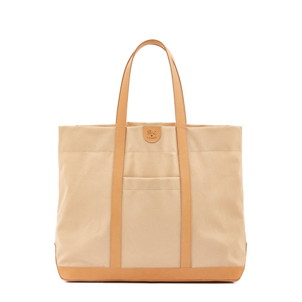 Sac fourre-tout pour femme en tissu couleur naturel